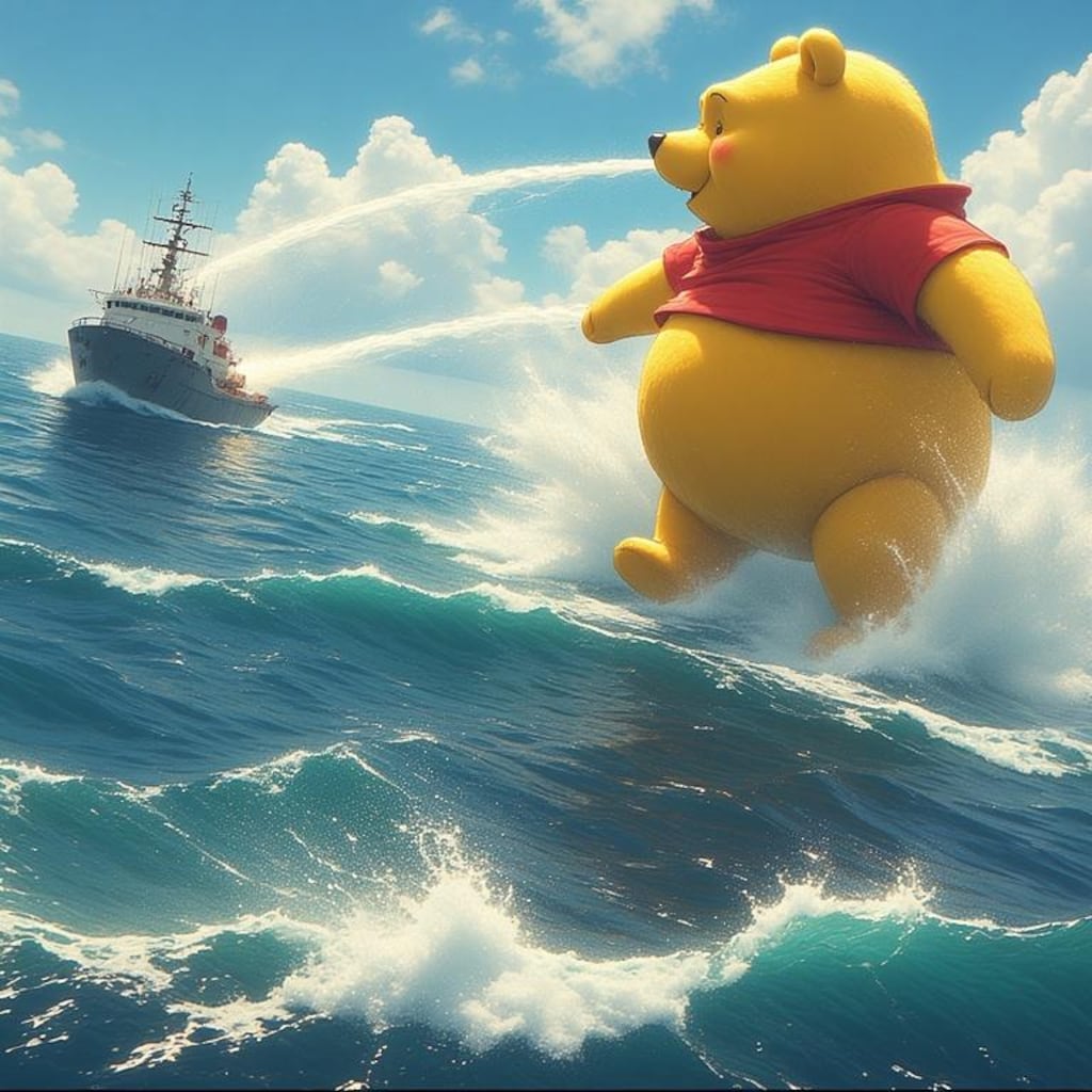 領土を守る放水