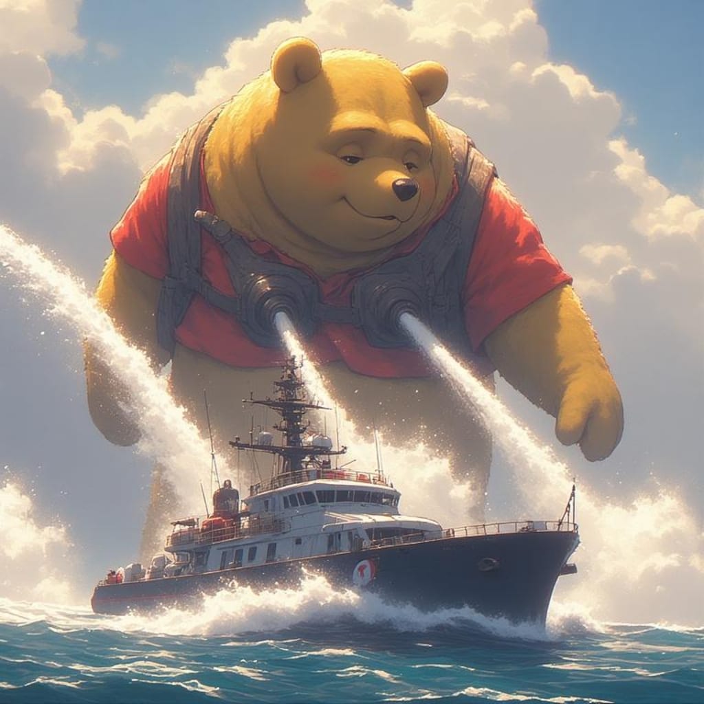 領土を守る放水