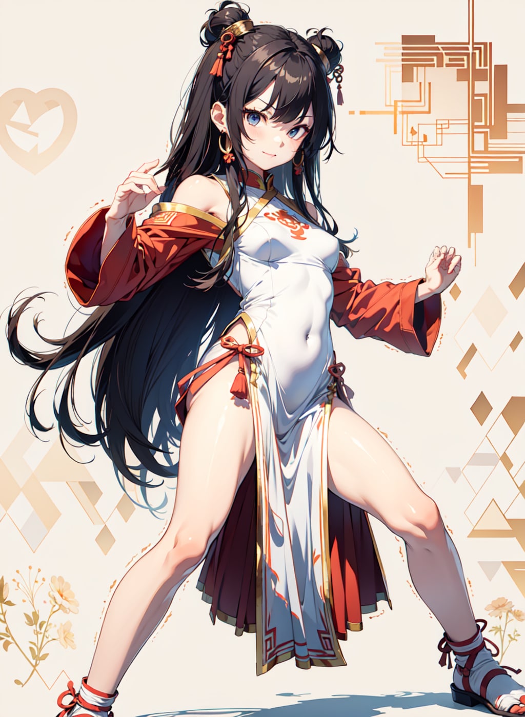 太ももが眩しいチャイナドレス