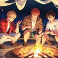 キャンプファイヤーの前で語らう男性達！！（9枚）その1 4枚目