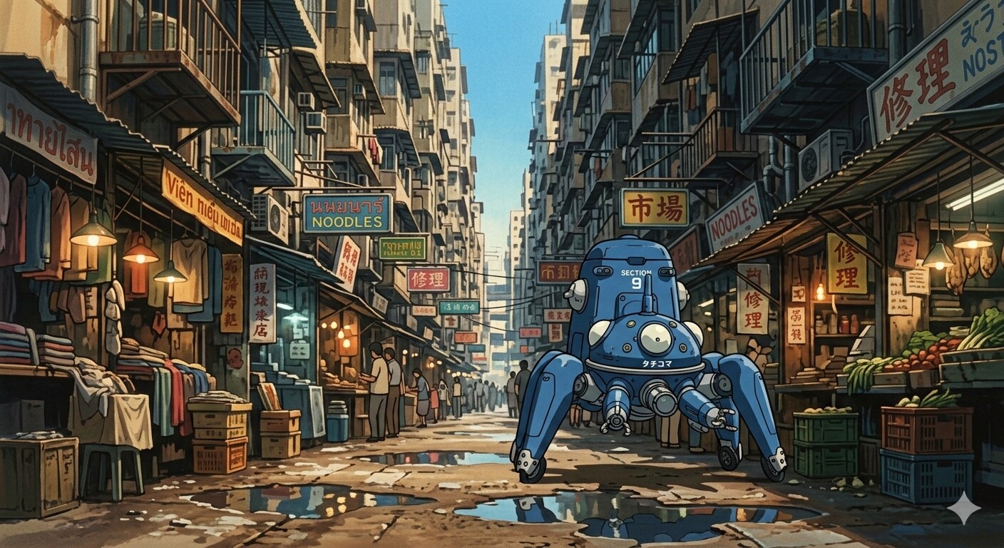 タチコマくん、市場でお買い物(*´ω｀*) | の人気AIイラスト・グラビア