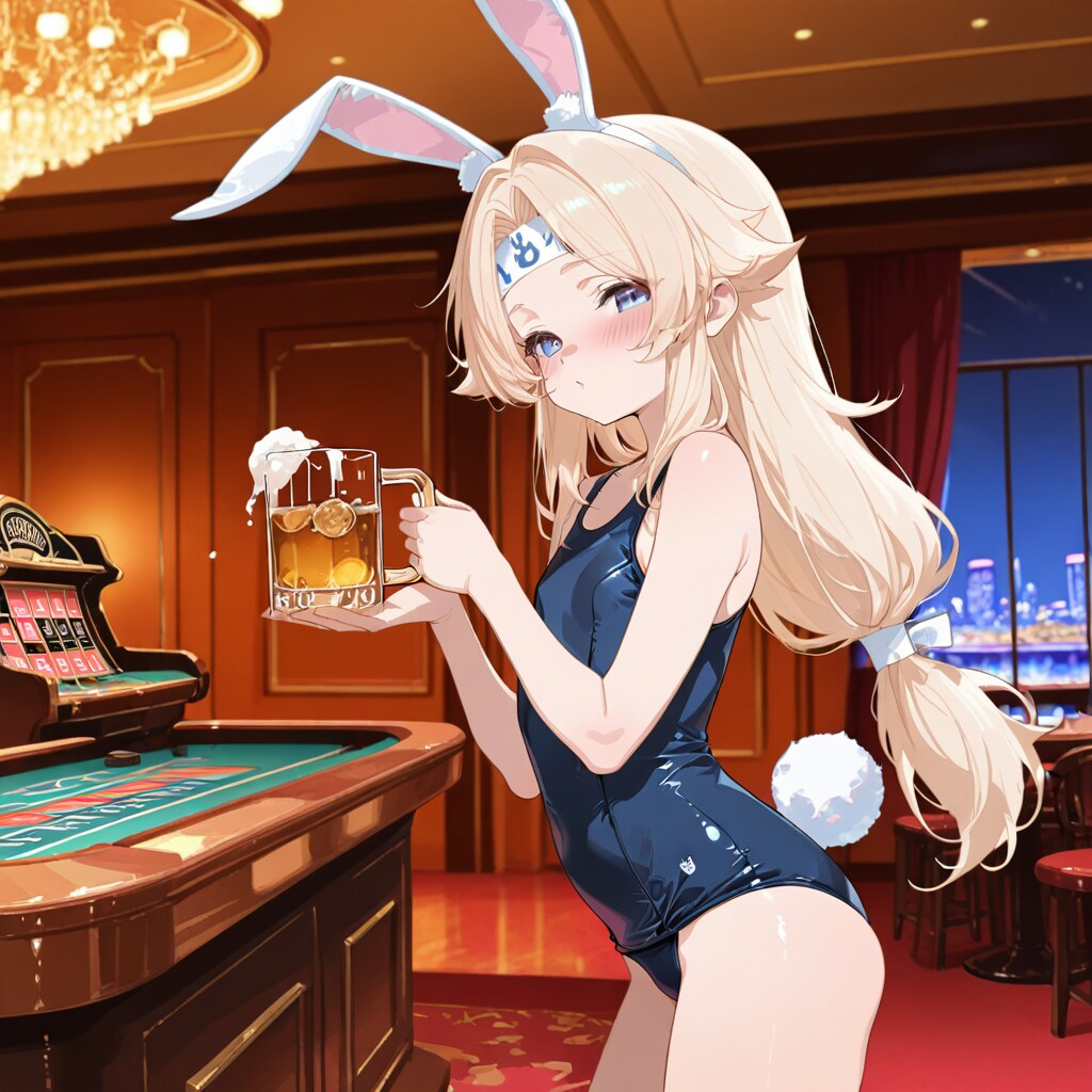 カジノのスク水バニー
