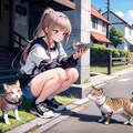 猫と少女 4枚目