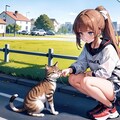 猫と少女 3枚目