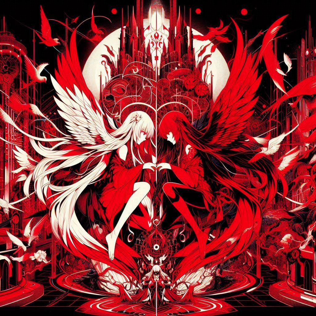 天使と悪魔の朱蘭