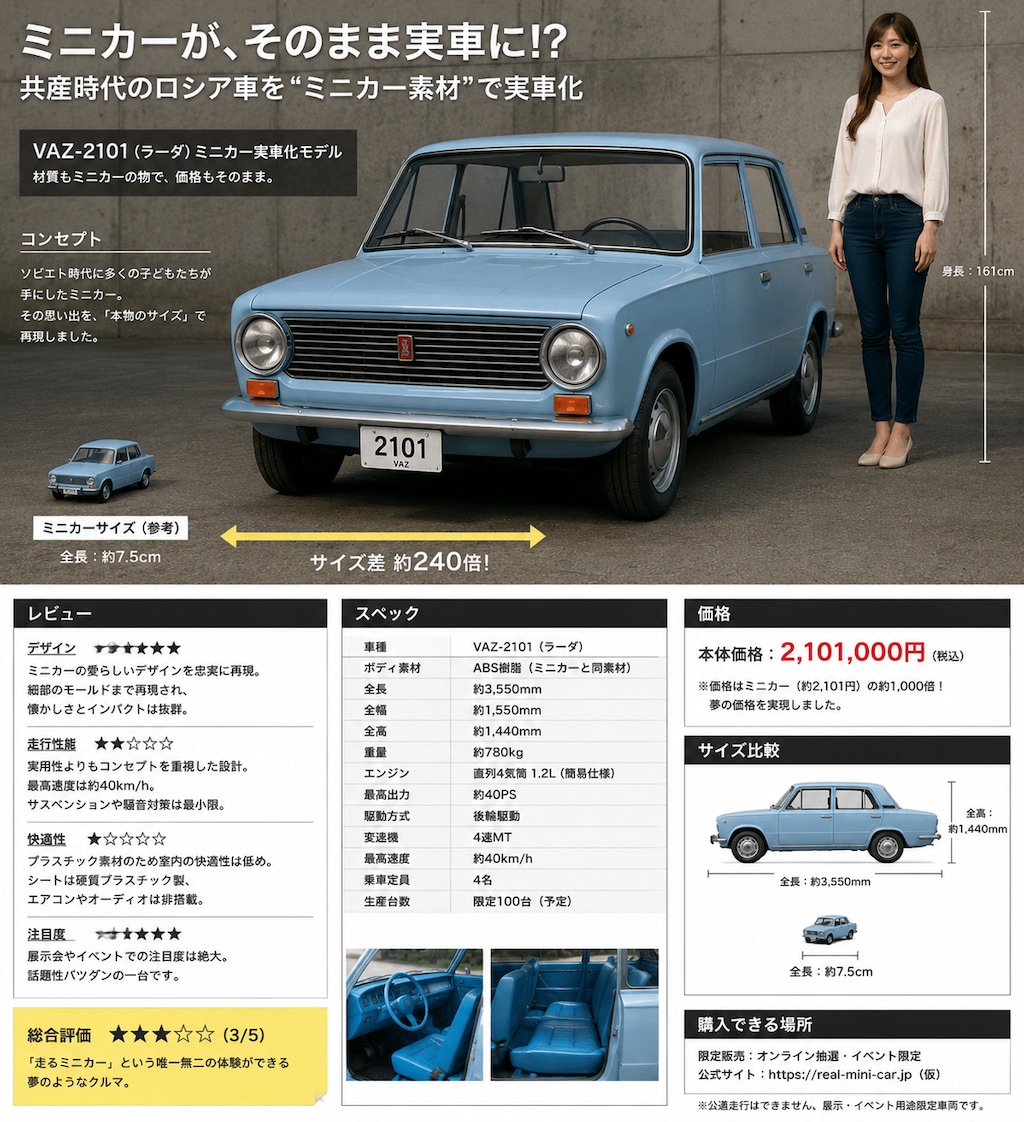 実車ミニカーのレビュー