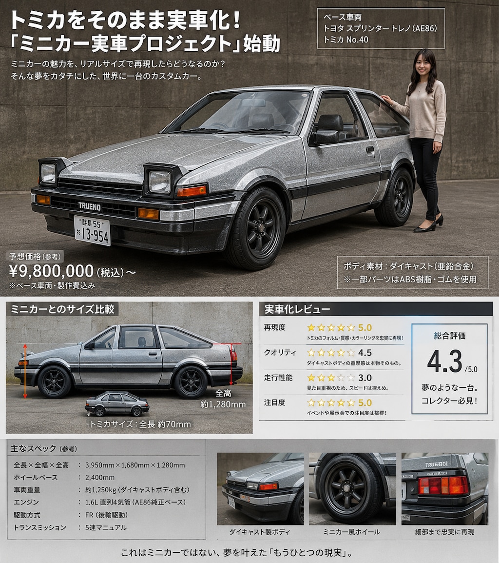 実車ミニカーのレビュー