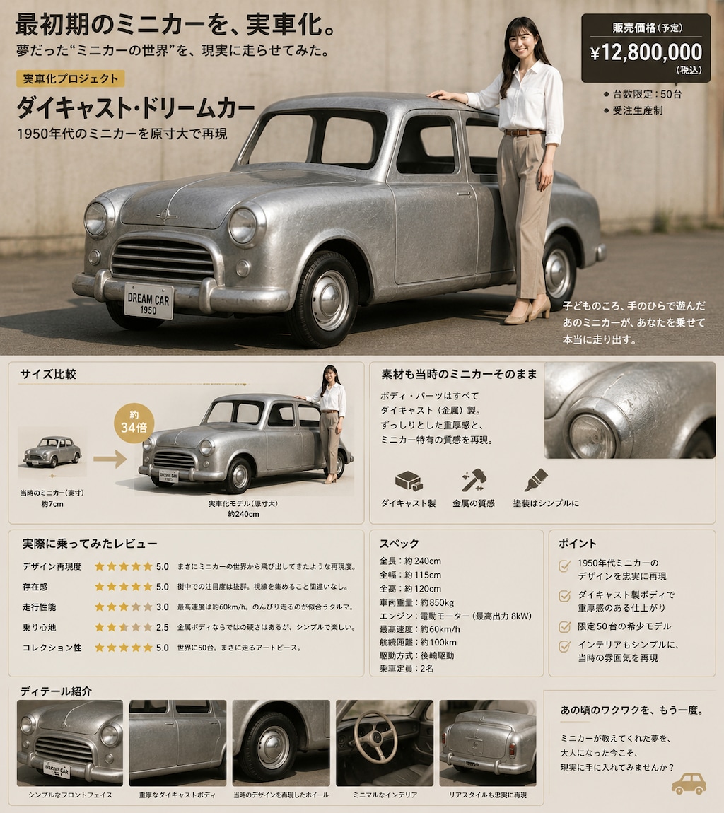 実車ミニカーのレビュー
