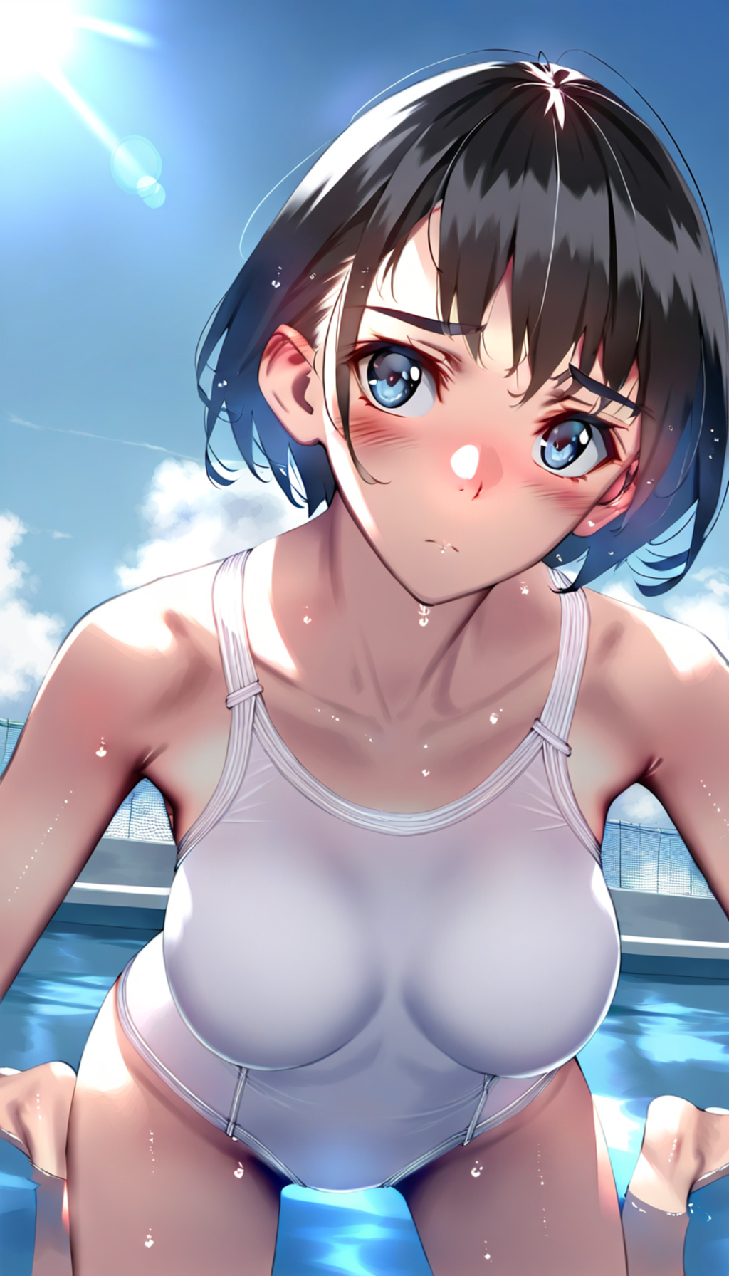 white new school swimsuit241231