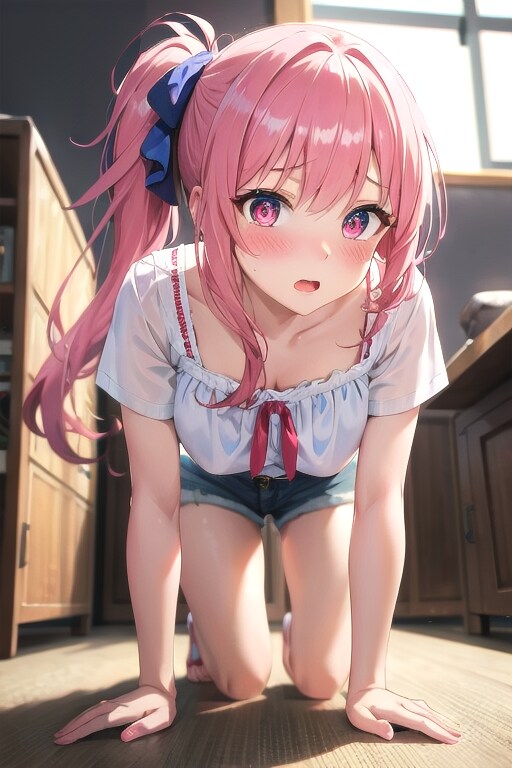 サイドポニーテールのギャル