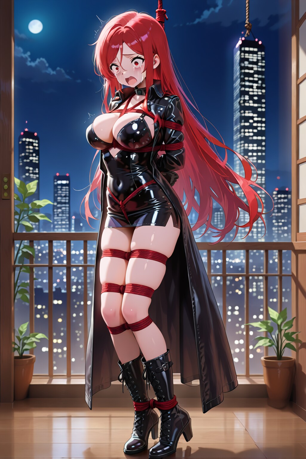 囚われてしまった美女スナイパー