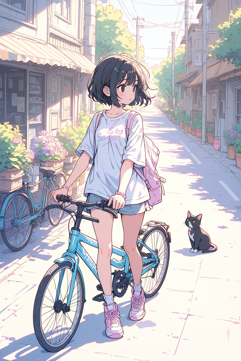猫と自転車(LARIMAR)