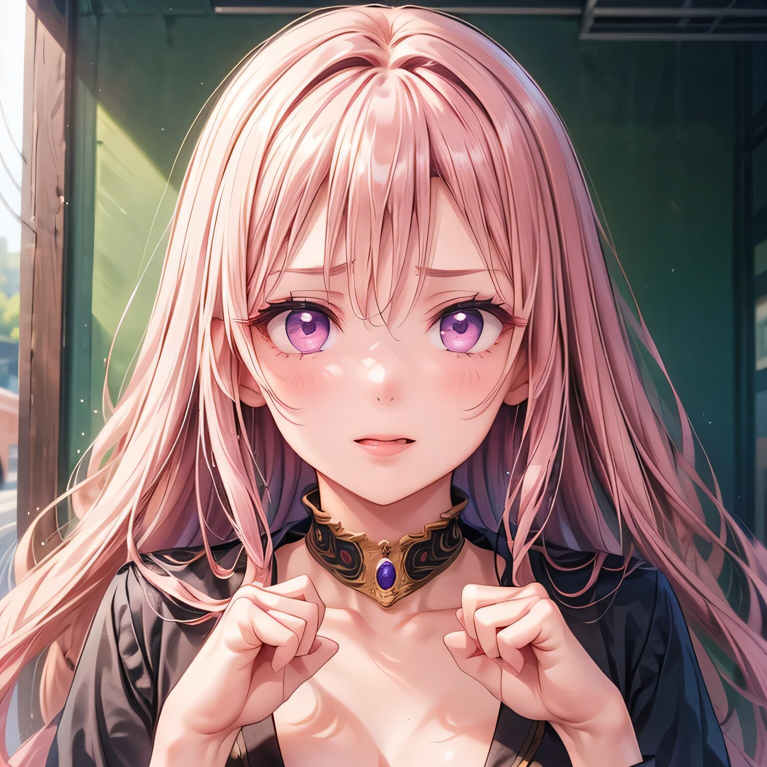 ピンク髪ロングの少女２ | の人気AIイラスト・グラビア