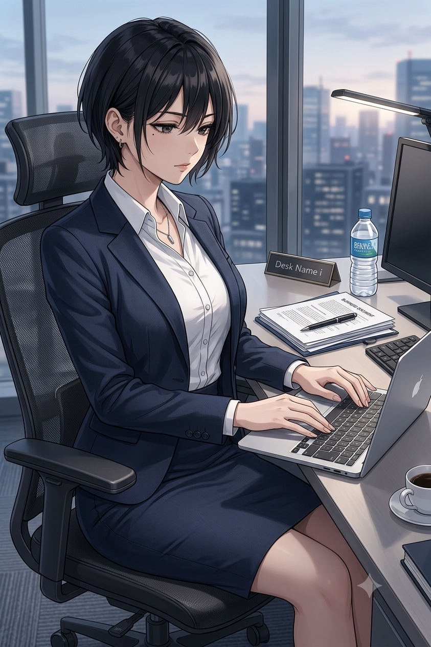 仕事中の近所のお姉さん