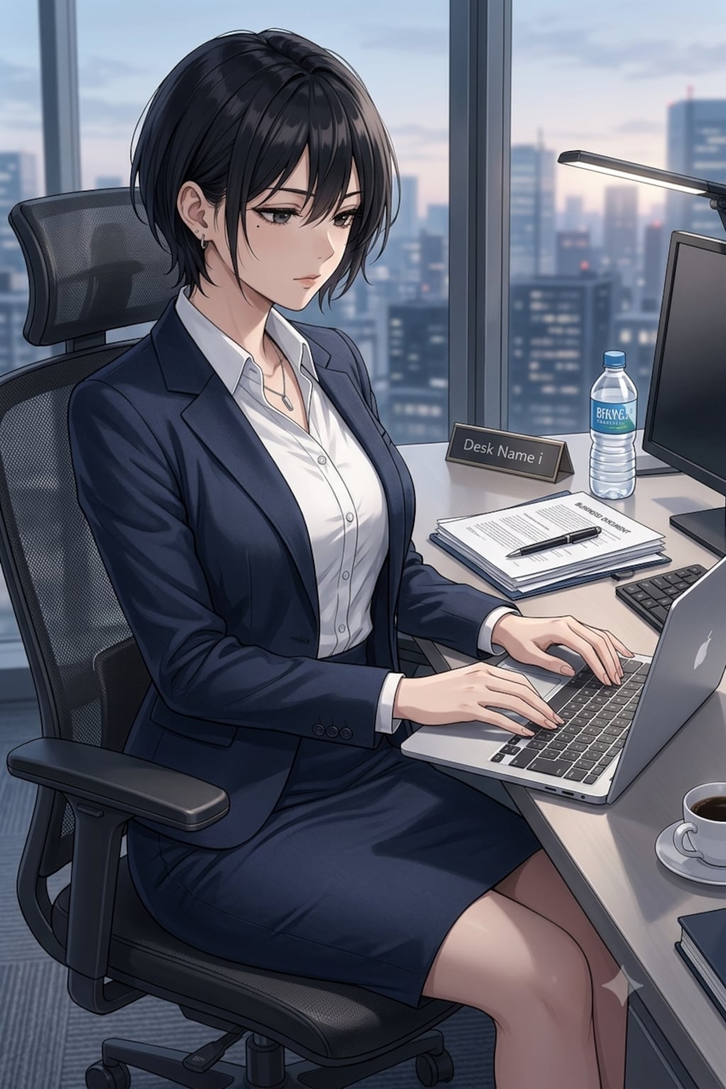 仕事中の近所のお姉さん