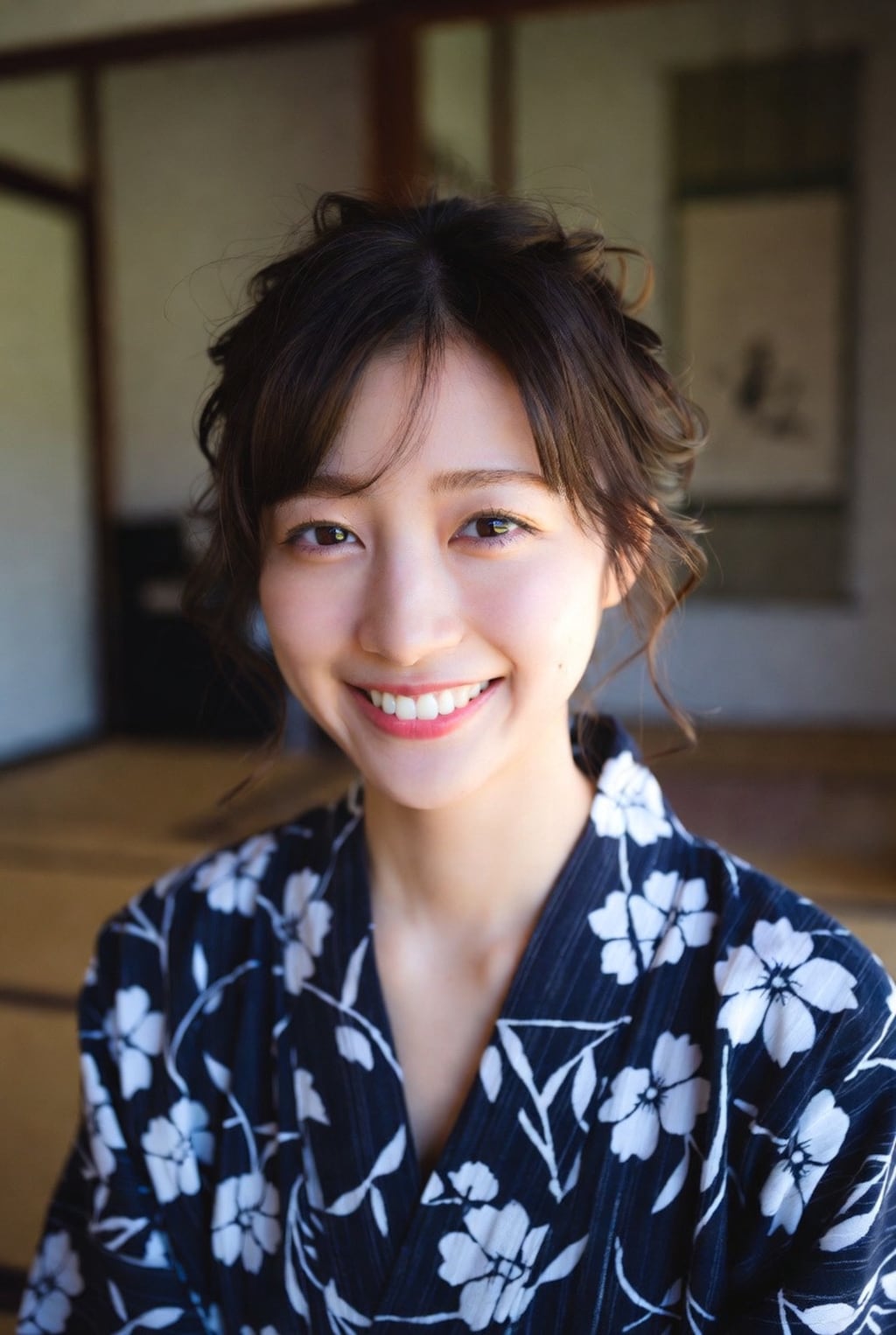 かわいい浴衣の新妻