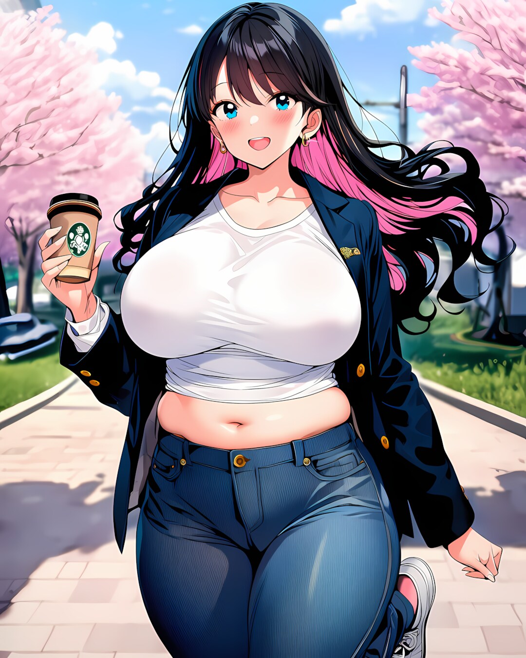 🏫紺ブレで大人っぽく✨プレッピーギャルなリナちゃん