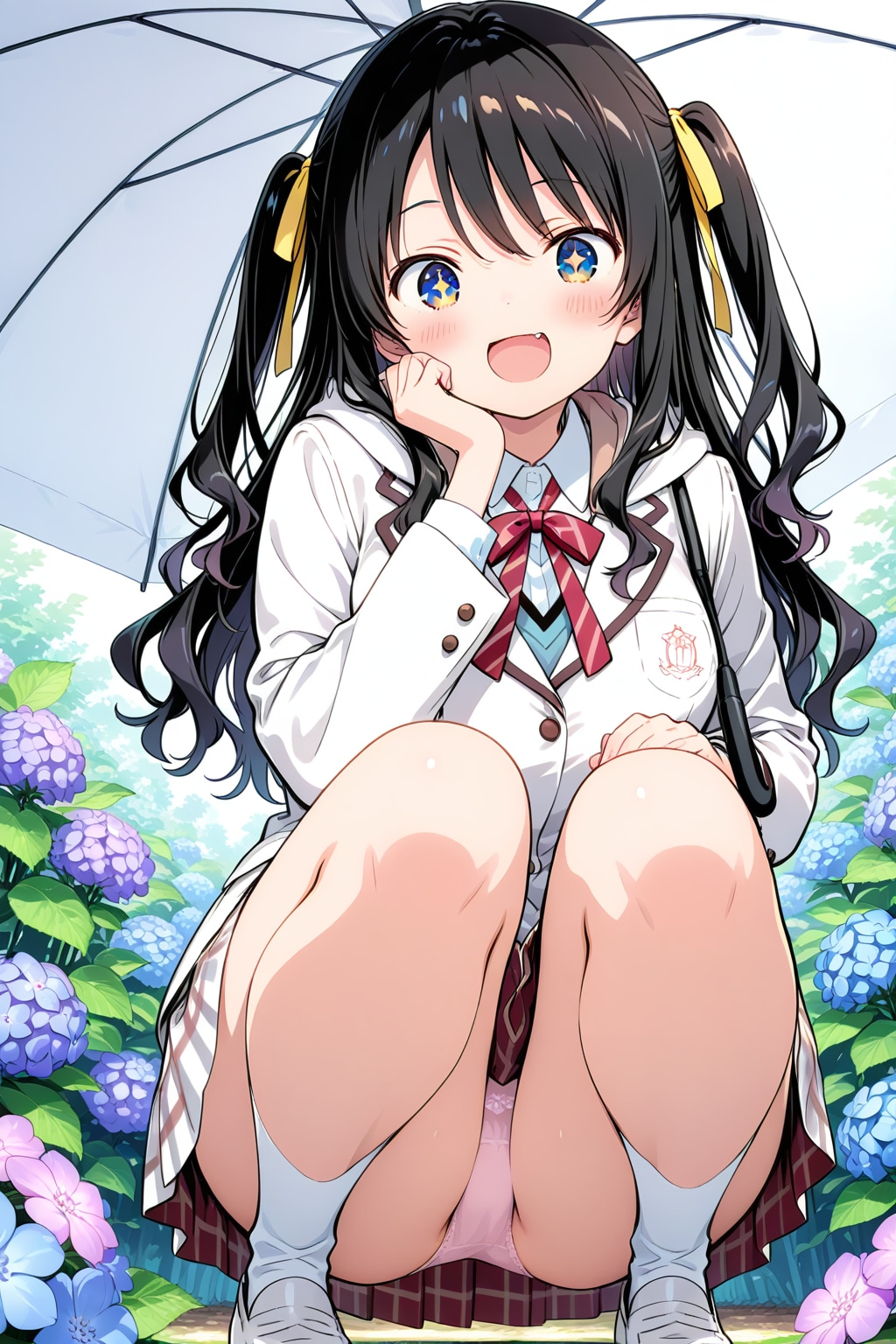 先輩先輩！　綺麗な紫陽花ですね！