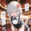 【四コマ】カジノディーラーのつりメガネ少女ちゃん 3枚目