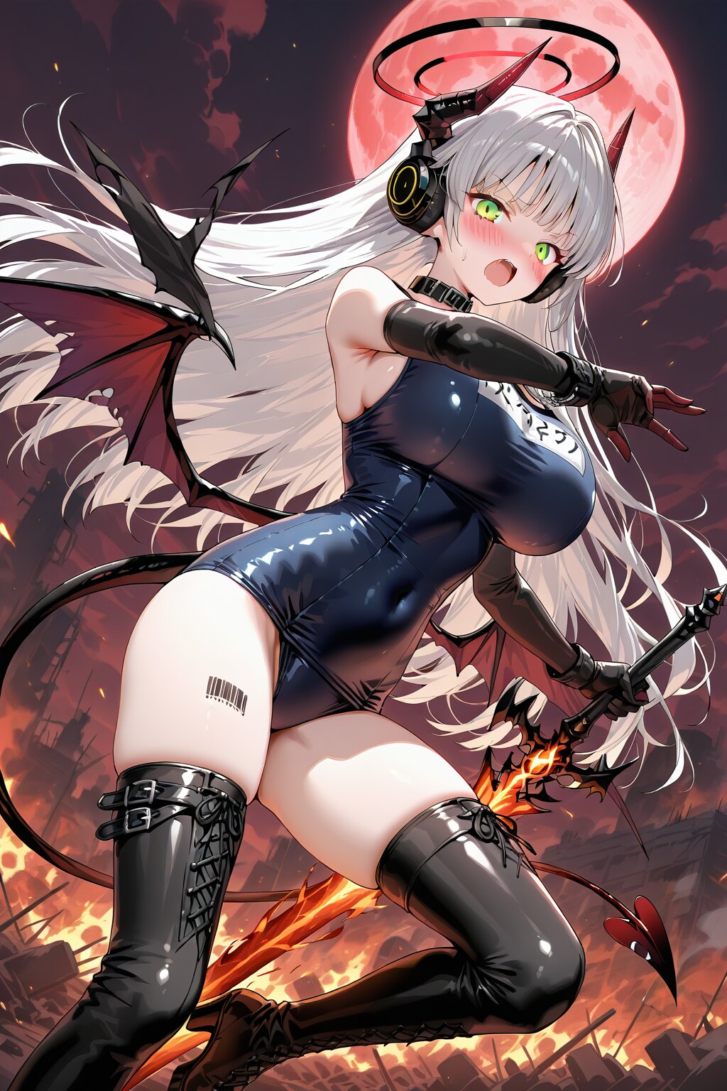 School swimsuit demon