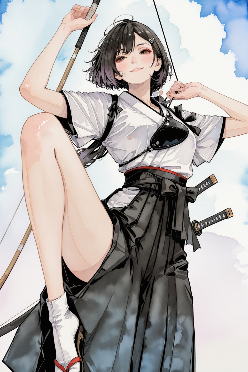 弓道女子(若干のネガティヴ変更をいつも通りしたもの)
