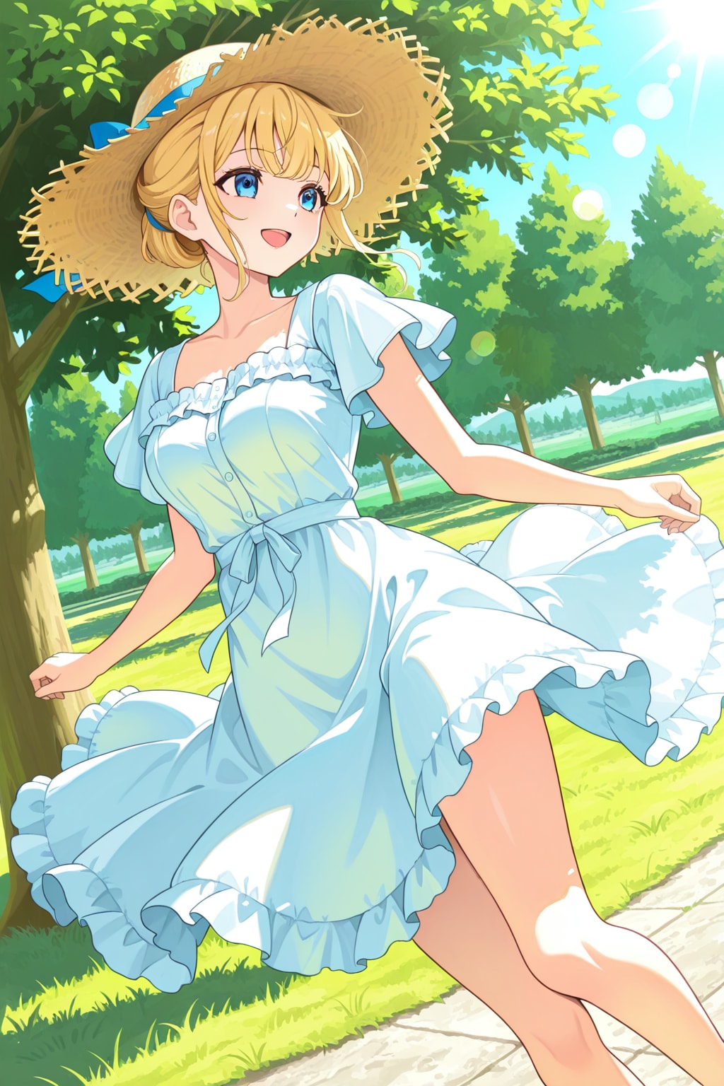 夏はワンピで | の人気AIイラスト・グラビア