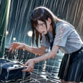 突然の豪雨 3枚目