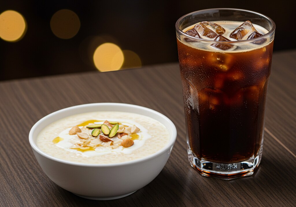 デザートのキールと飲み物のセット