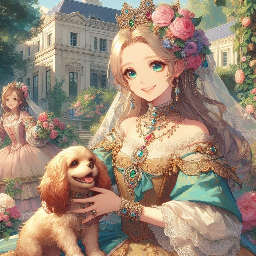 お嬢様と犬