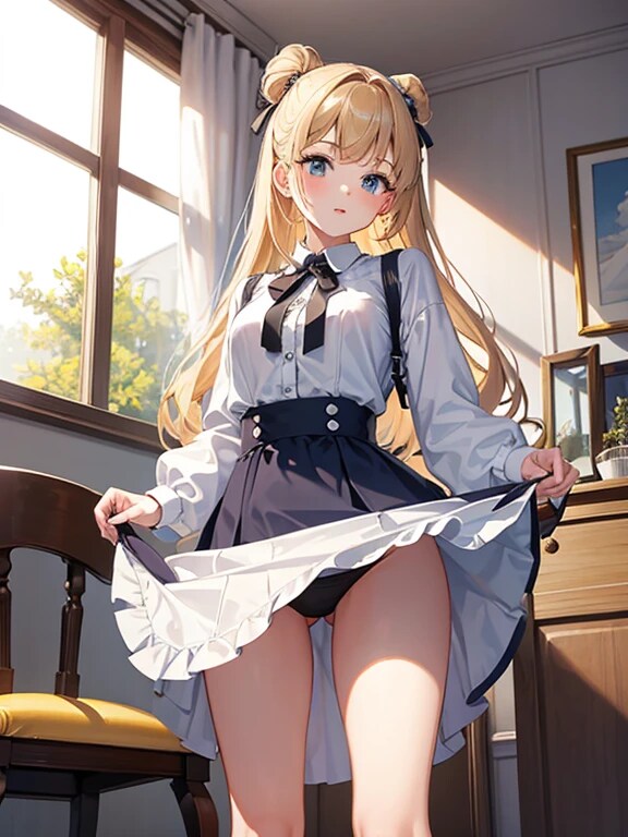 パンツを見せる