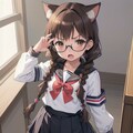 猫耳図書委員長が可愛いと思う方の挙手を求めます 3枚目