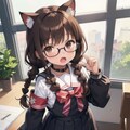 猫耳図書委員長が可愛いと思う方の挙手を求めます 4枚目