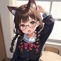 猫耳図書委員長が可愛いと思う方の挙手を求めます 6枚目
