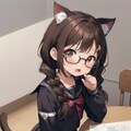 猫耳図書委員長が可愛いと思う方の挙手を求めます 8枚目