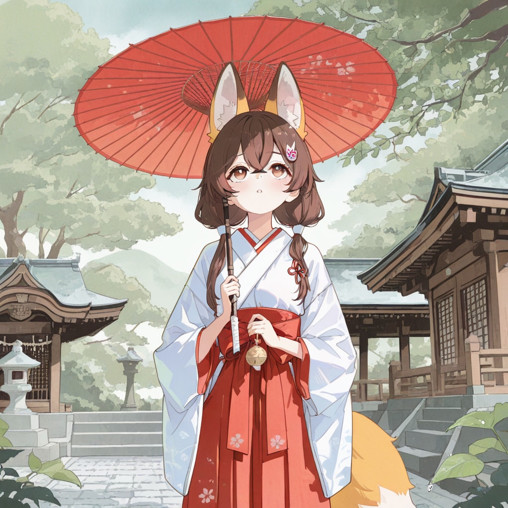 狐娘ヨーコ　空を見上げる
