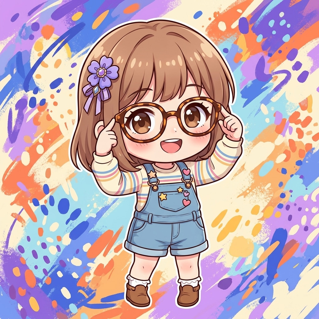 ロイド眼鏡をかけたスミレちゃん | の人気AIイラスト・グラビア