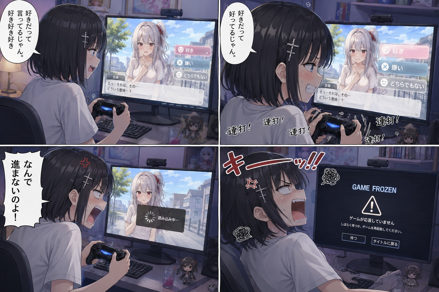 ゲームに激怒する楓ちゃん