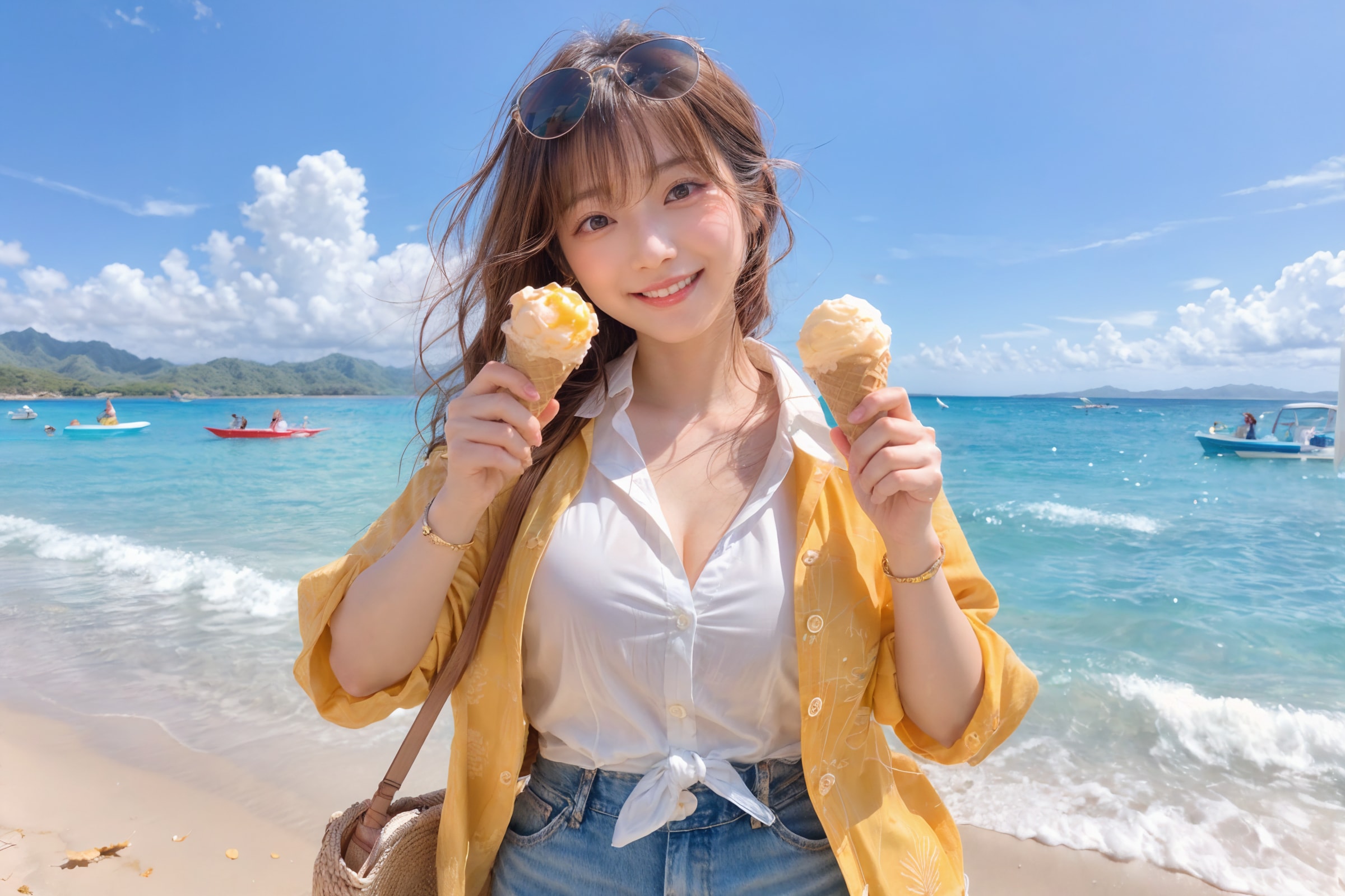 頭のせでダブルアイス