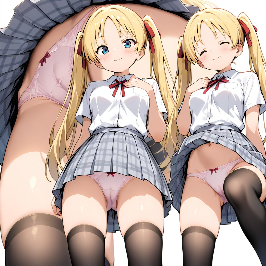 ピンクパンツ見せまくり金髪JK