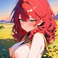 草原の赤髪ちゃん 2枚目