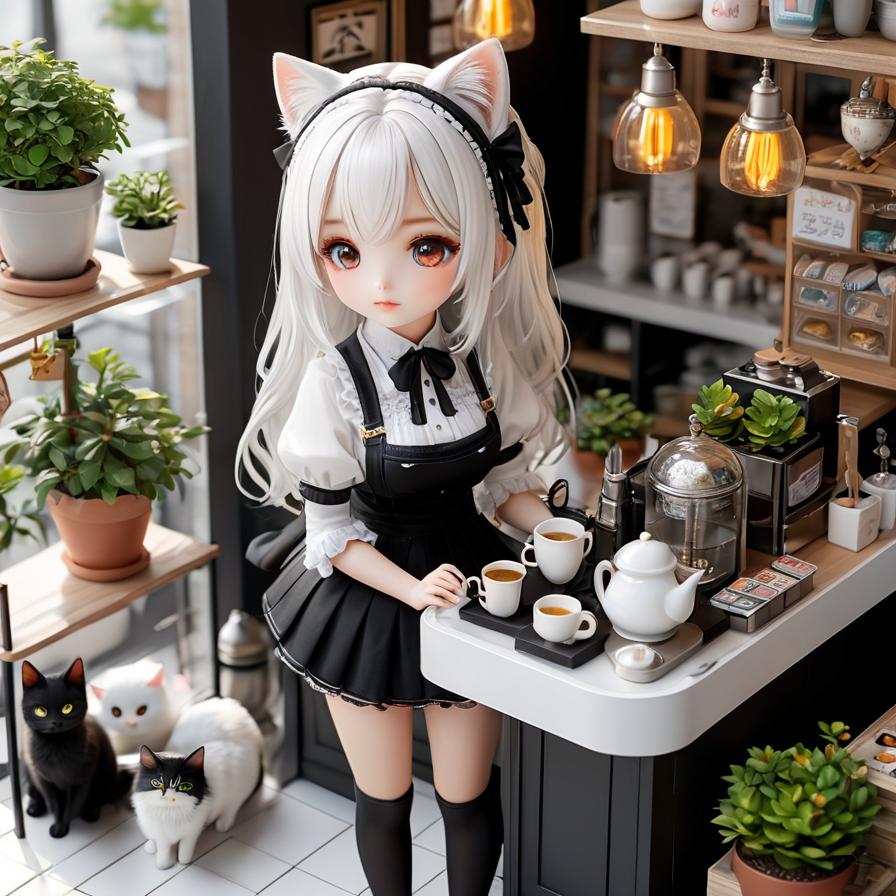 ミニミニ カフェ２ | の人気AIイラスト・グラビア