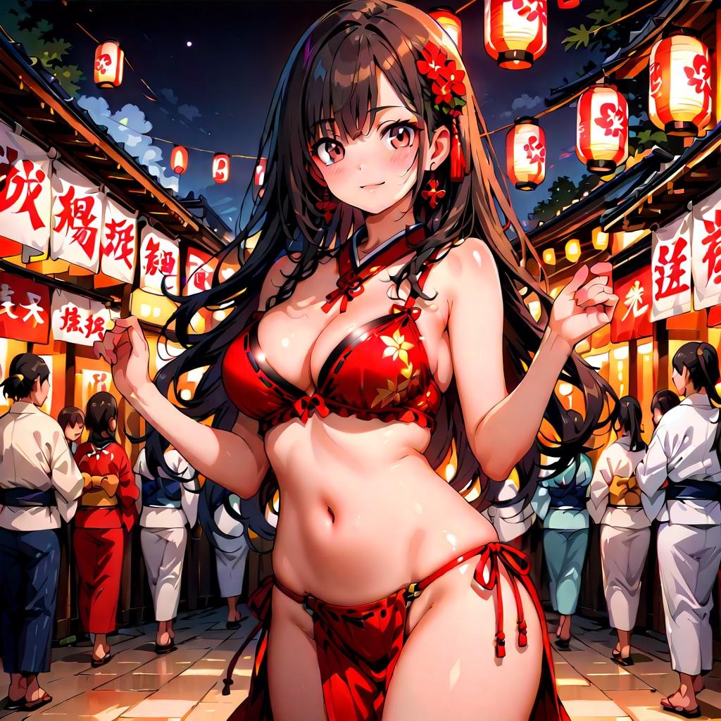 夏祭りでダンス