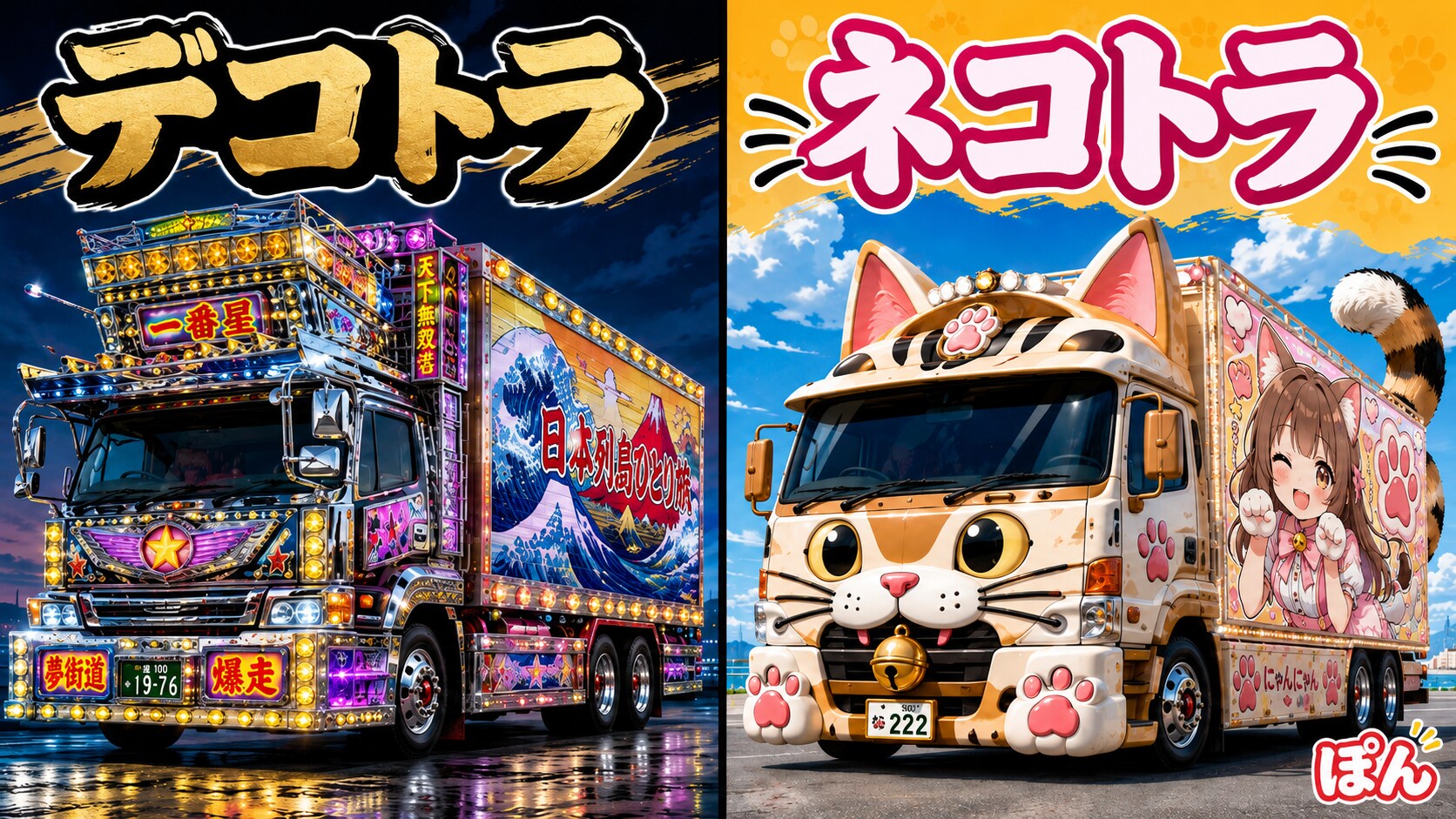 デコトラ→ネコトラ