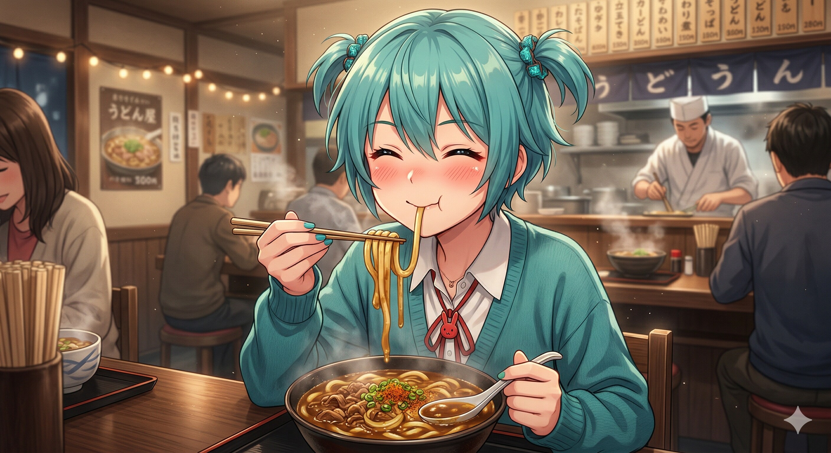 今日の昼飯はカレーうどんです | の人気AIイラスト・グラビア