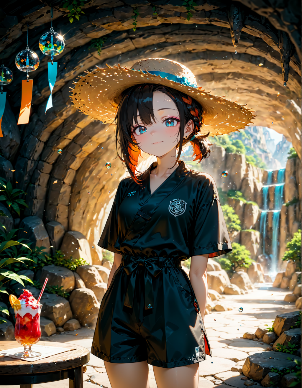 涼しげなカフェ