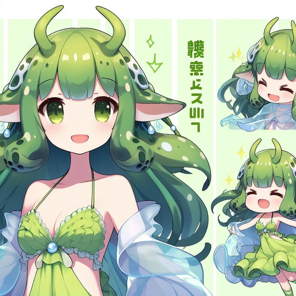 ウミウシ娘　緑
