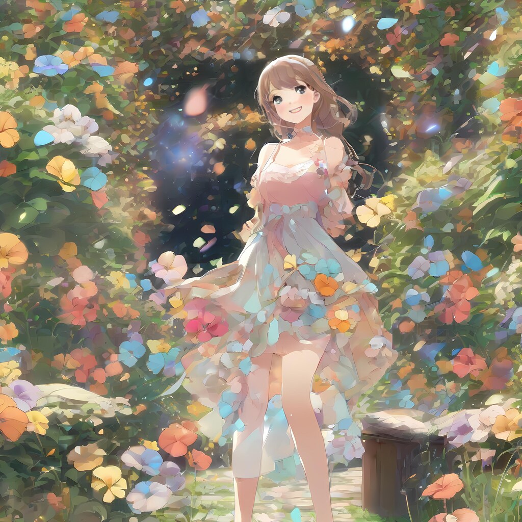 💓彼女の周囲で踊る 花びらたち🌸