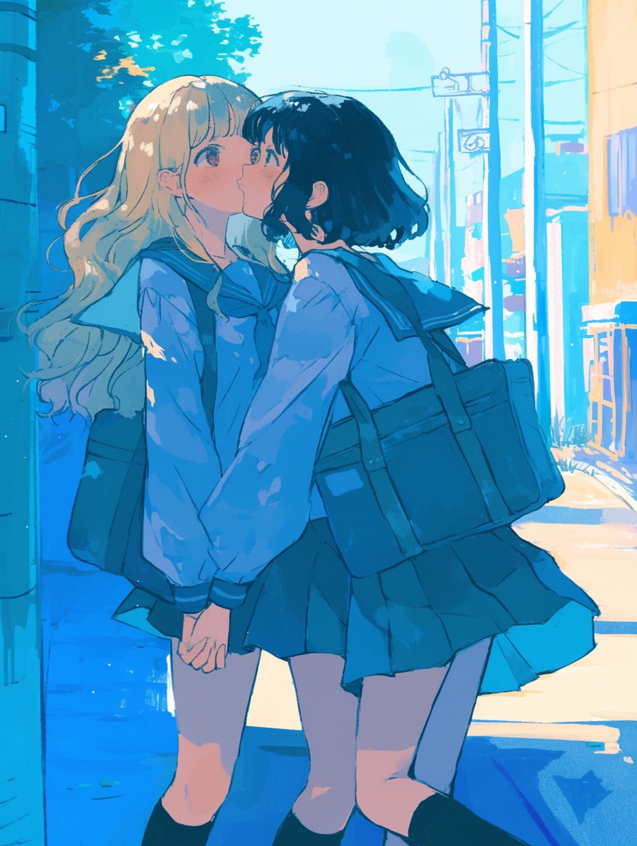 キスしたい二人のJK151 | の人気AIイラスト・グラビア