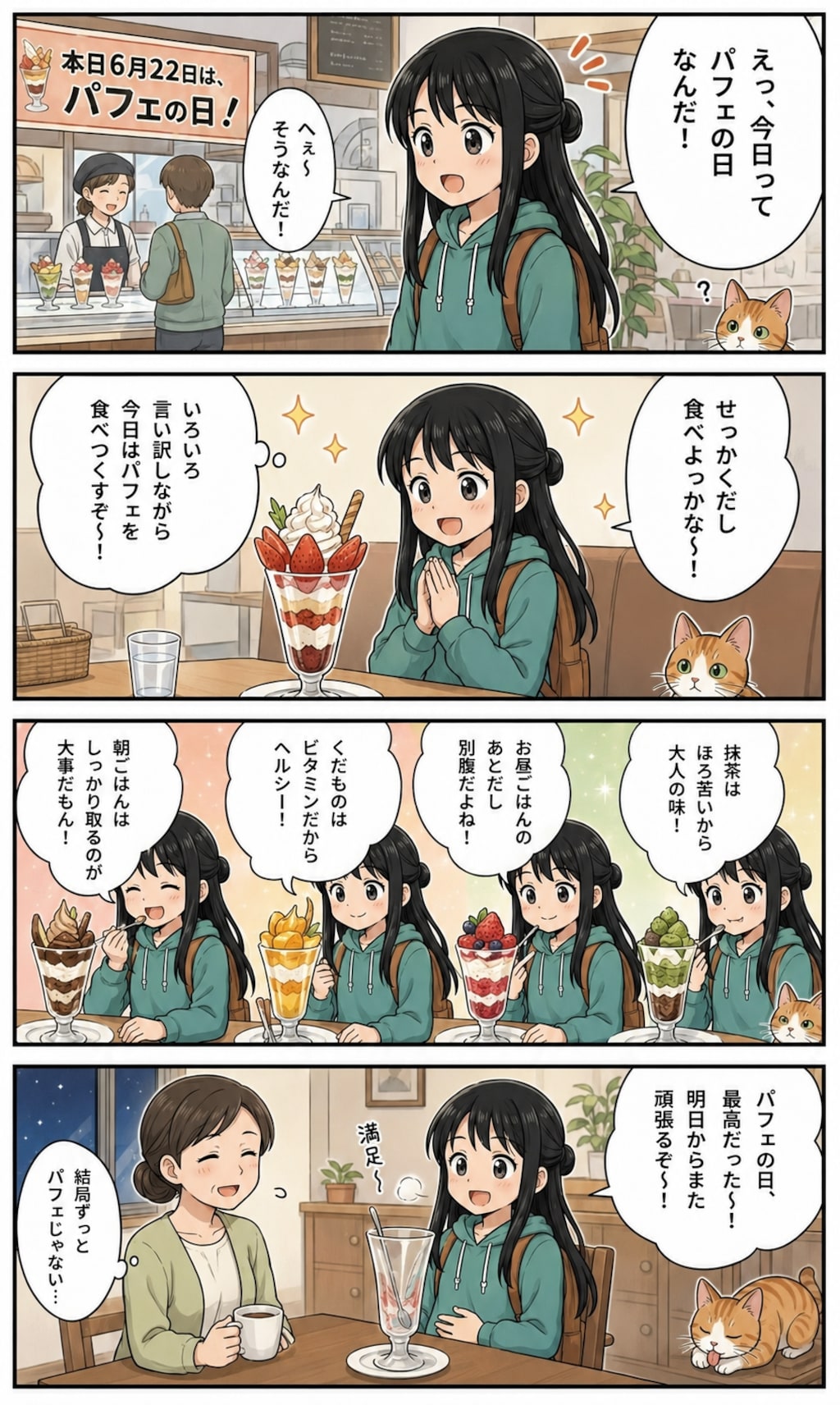 パフェは別腹しょ～！