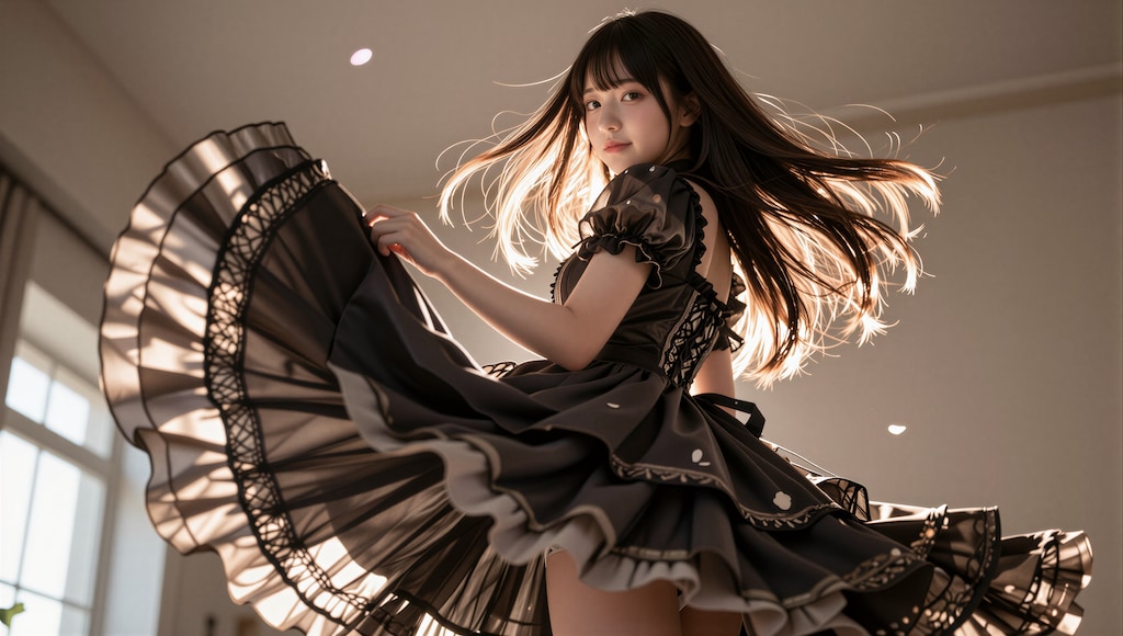 花びら舞うドレス